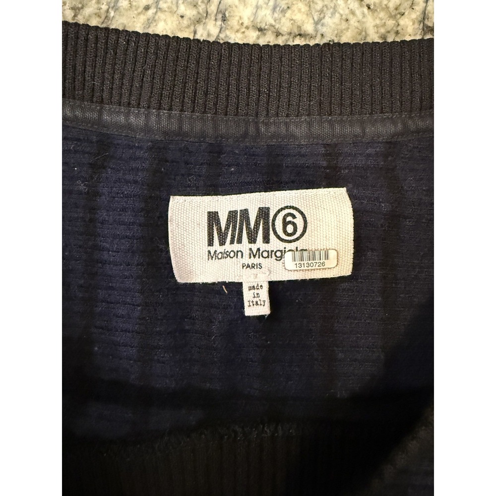 MM6 Maison Martin Margiela Women's M Black/Blue Waffle Knit Sweater Long Sleeve - Picture 5 of 8